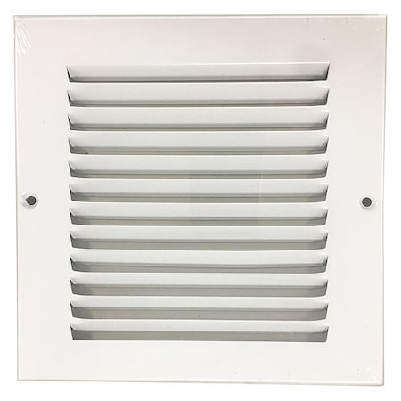 N/A 4MJN2 - Ceiling/Wall Return Air Grille, 6 in W x 6 in H Opening, White, Steel, 1 Way Airflow, Surface Mount