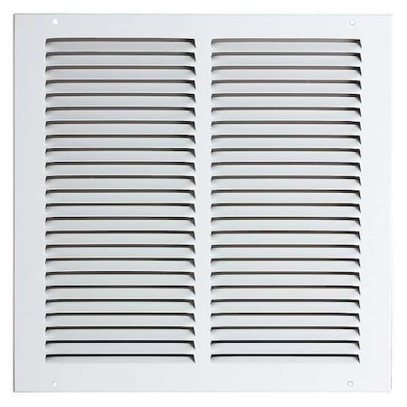 N/A 4MJN4 - Ceiling/Wall Return Air Grille, 10 in W x 10 in H Opening, 288cfm, White, Steel, 1 Way,Surface Mount
