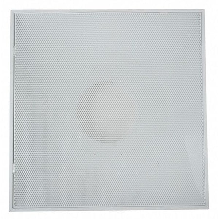 N/A 4MJV1 - Lay-In Return Air Grille, 8 in W x 8 in H Opening, 490 cfm, White, Steel, One-Way Airflow