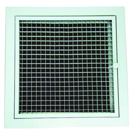 N/A 4MJW6 - Perforated Return Air Grille, 22 in W x 22 in H Opening, White, Aluminum, One-Way, Surface Mount