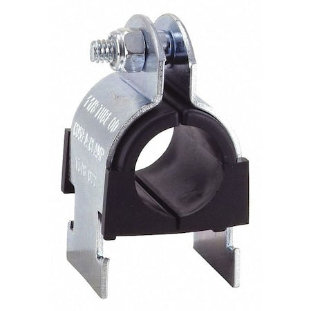Zsi 006T010 - Vibration Dampening Strut Clamp, 3/8 in Tube, Galvanized Steel Clamp, TPE Cushion, Channel Mount