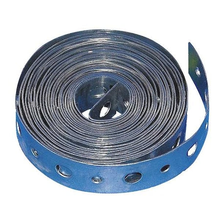 20P100 - Hanging Strap For Pipe, 100 ft L, 5/32 in/1/4 in Holes, 1/2 in Hole Space, 20 ga Galvanized Steel