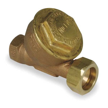 Bell & Gossett 17C-V-2-25 - Steam Trap,25 psi,Brass,1/2 in,2 Ports