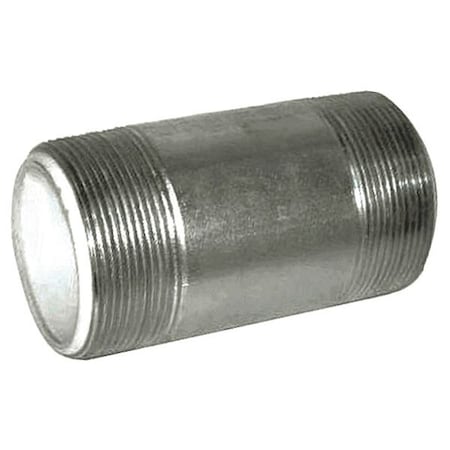 4PFZ4 - 1" MNPT x 2-1/2" TBE Galvanized Steel Dielectric Nipple Sch 40