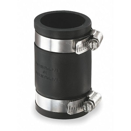 Fernco 1056-150 - Flexible Coupling, Pipe Size 1-1/2x1-1/2", Inside Dia.: 1-61/64"