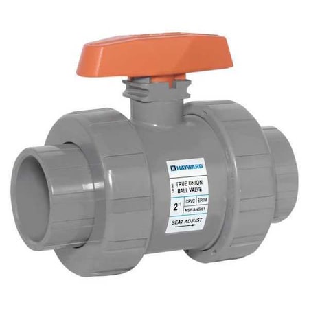 Hayward Flow Control TBH2200ASTE0000 - Ball Valve, True Union, 2", CPVC/EPDM, Full Port, S/T