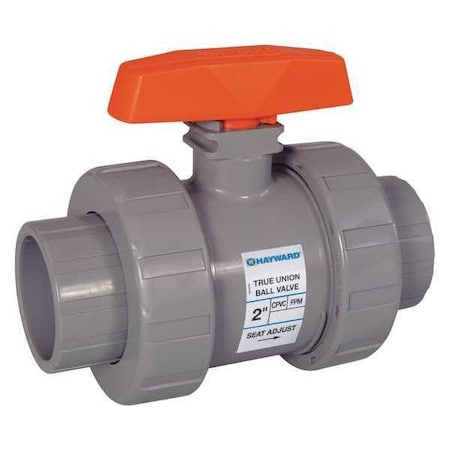 Hayward Flow Control TBH1200ASTE0000 - Ball Valve, True Union, 2", PVC/EPDM, Full Port, S/T