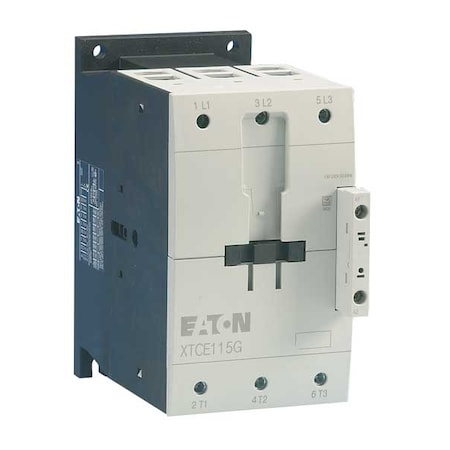 Eaton XTCE115G00A - IEC Magnetic Contactor, No Auxiliary Contacts, 120 V AC, 3 P, Non-Reversing, Screw
