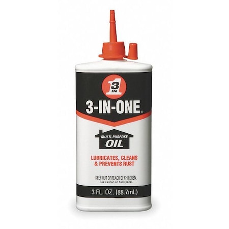 3-In-One 10138 - Lubricant, 8 oz, Bottle, Mineral Base, 300 Degrees F Max Op Temp, Amber