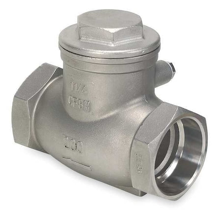 4VMV5 - 1-1/2" Socket Weld Stainless Steel Swing Check Valve
