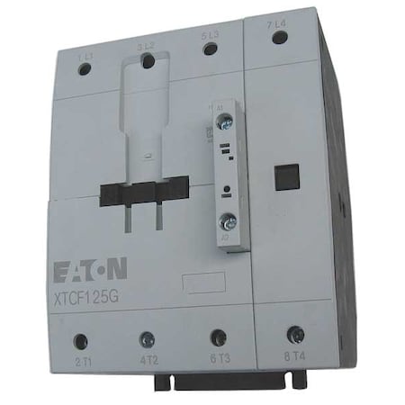 Eaton XTCF160G00B - IEC Magnetic Contactor, No Auxiliary Contacts, 240 V AC, 4 P, Non-Reversing, Screw