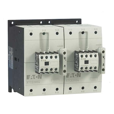 Eaton XTCR080F11E - IEC Magnetic Contactor, 1 NC/1 NO, 208 V AC, 3 P, Reversing, Screw