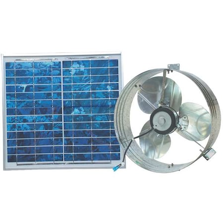 Maxx Air CXSOLGBUPS - 433 CFM Solar Powered Gable Mount Power Attic Ventilator with Panel