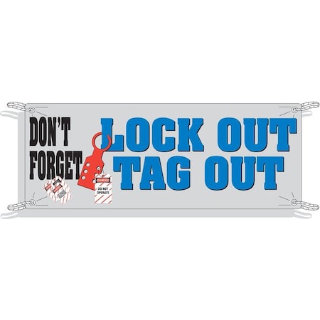 Brady 50904 - Safety Banner,42 x 120 In,Vinyl,ENG