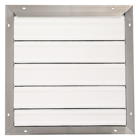 Dayton 4C558 - 18 in 21"H-W 5.75"L Aluminum Backdraft Damper, 18-1/2 in x 18-1/2 in, Aluminum