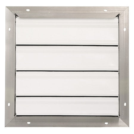Dayton 4C557 - 16 in 19"H-W 5.75"L Aluminum Backdraft Damper, 16-1/2 in x 16-1/2 in, Aluminum