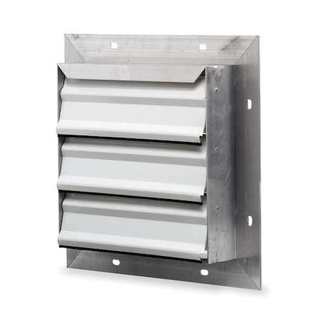 Dayton 3C310 - 36 in 39"H-W 5.75"L Alu Wall Backdraft Damper, 36-1/2 in x 36-1/2 in, Aluminum
