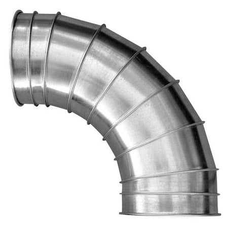 Nordfab 8040400011 - Round 60 Degree Elbow, 10 in Duct Dia, Galvanized Steel, 22 ga GA, 20-1/2" L
