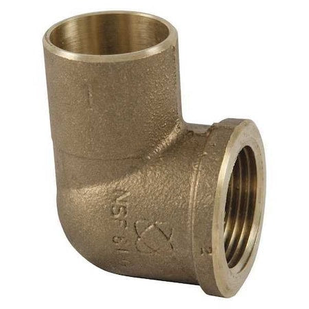 Nibco 707-3R-LF 1/2X1/4 - Elbow, Bronze, Cup 1/2 in, FNPT 1/4 in