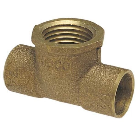 Nibco 712R-LF 3/4X3/4X3/8 - Tee,Bronze,Cup3/4",Cup3/4",FNPT3/8"