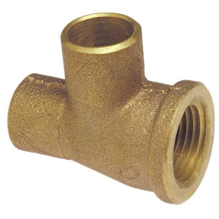 Nibco 714RR-LF 3/4/X1/2X3/4 - Tee,Bronze,Cup3/4",FNPT1/2",Cup3/4"