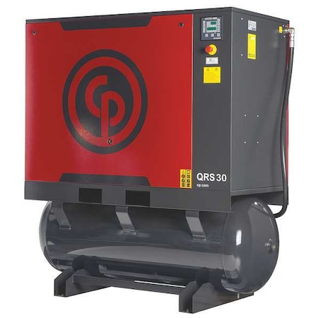 Chicago Pneumatic QRS 30 HPD - Rotary Screw Air Compr,Dryer, 30 hp,Horz