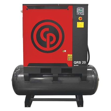 Chicago Pneumatic QRS 20 HP - Rotary Screw Air Compressor, Horiz,20 hp
