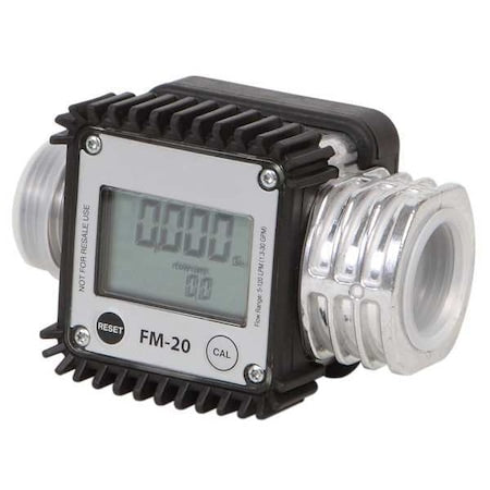 Dayton 40M285 - Flowmeter,Digital,1 In,1.3 to 32 gpm