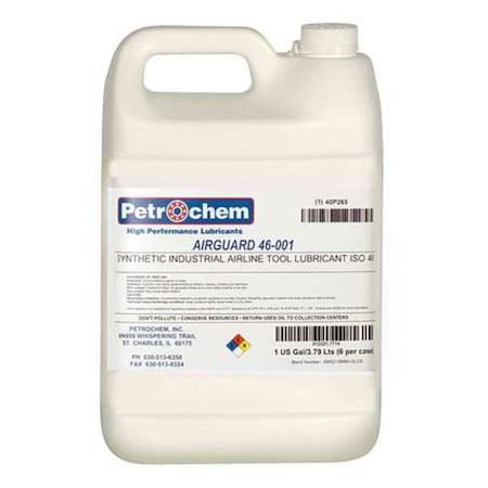 Petrochem AIRGUARD 46-001 - Lubricant, 1 gal, Pail, Synthetic Base, 450 Degrees F Max Op Temp, Clear