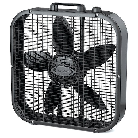 Lasko B20401 - 20" Blade Dia Box Fan, Non-Oscillating, 3 Speeds, Black