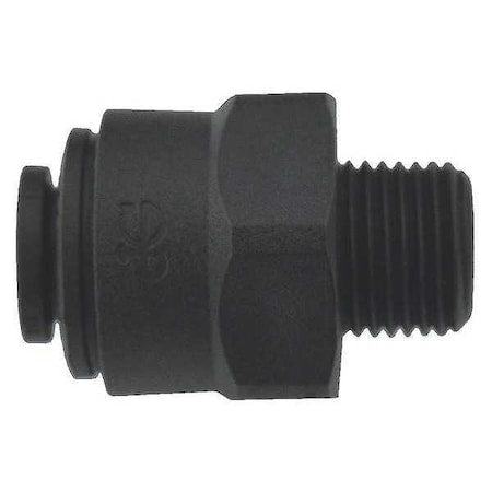 John Guest PP010821E - Push-Fit Adapter Fitting, 1/4 in Tube Size, Polypropylene, Black, 10 PK