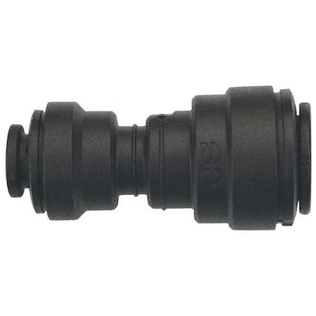 John Guest PP201208E - Push-Fit Union Fitting, 1/4 in, 3/8 in Tube Size, Polypropylene, Black, 10 PK