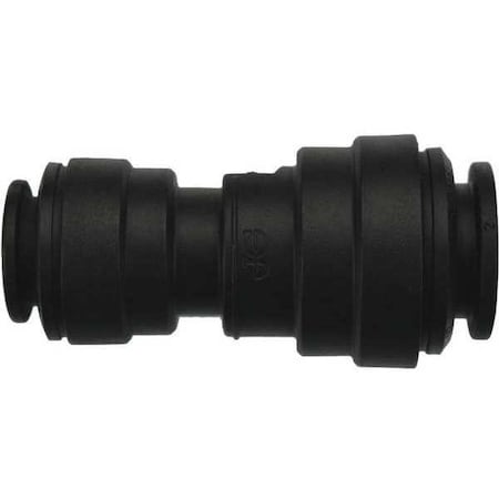 John Guest PP201612E - Push-Fit Union Fitting, 1/2 in, 3/8 in Tube Size, Polypropylene, Black, 10 PK