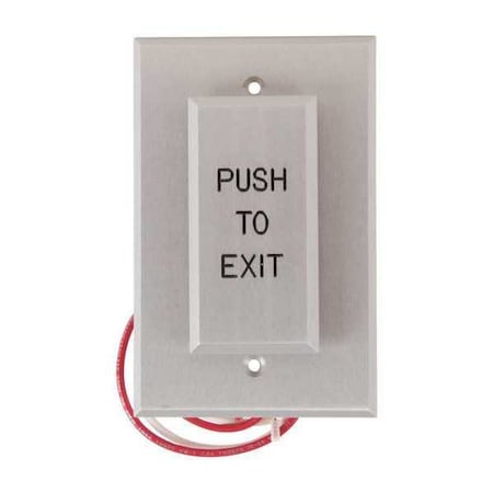 Dortronics W5286-P23DAxE1 - Push to Exit Button,24 VDC,Silver Button