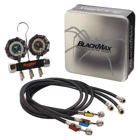 Blackmax MBH4P5EZ - Manifold Gauge Set,5 ft L,3 1/8 in Gauge
