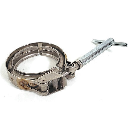 Detroit Flex Defense 4560-200S-T - V-Band Clamp with T-Handle,2 in. dia.,SS