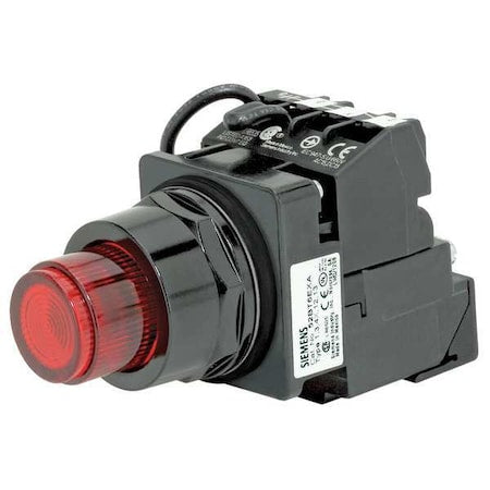 Siemens US2:52BT6G2A - Illuminated Push Button, 30 mm, 1 NO/1 NC, Red