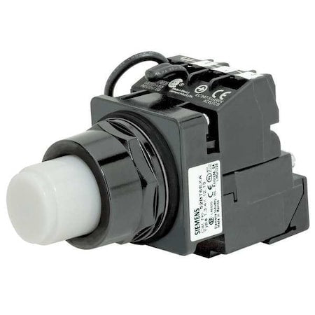 Siemens 52BT6DBAB - Illuminated Push Button, 30 mm, 1 NO/1 NC, White