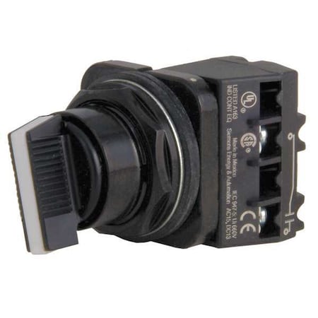 Siemens 52SX2AABK1 - Selector Switch,Non-Illum,2 Pos,30mm,Black