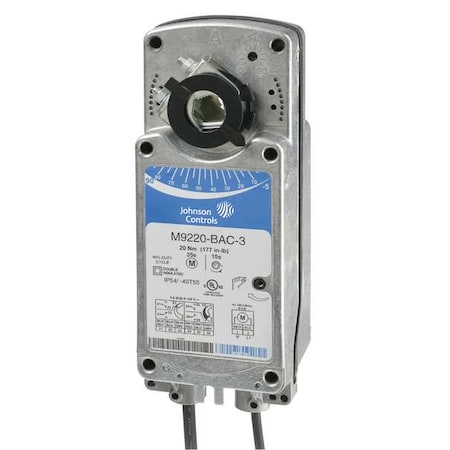Johnson Controls M9220-HGA-3 - Actuator, Damper and Valve, 177 in-lb