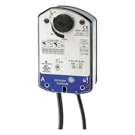 Johnson Controls VA9208-GGA-3 - Elec Act, 70 in.-lb., Proportional, 24 VAC
