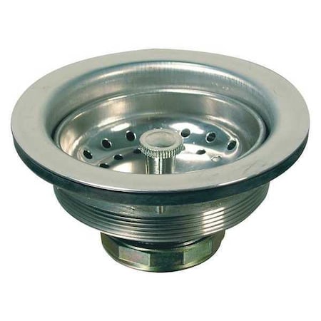 Advance Tabco K-6 - Sink Drain,Chrome,3 in H,4 1/2 in Dia