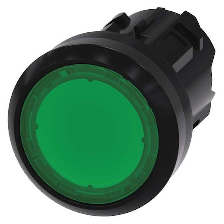 Siemens 3SU1001-0AB40-0AA0 - Illuminated Push Button Operator, 22 mm, Green