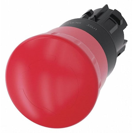 Siemens 3SU1000-1HB20-0AA0 - Mushroom Head Push Button,Red,Non Illum,22mm