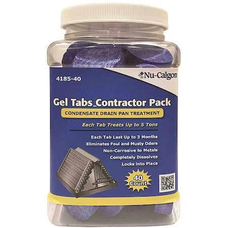 Nu-Calgon 4185-40 - Condensate Pan Treatment, Gel Tab, 5 ton