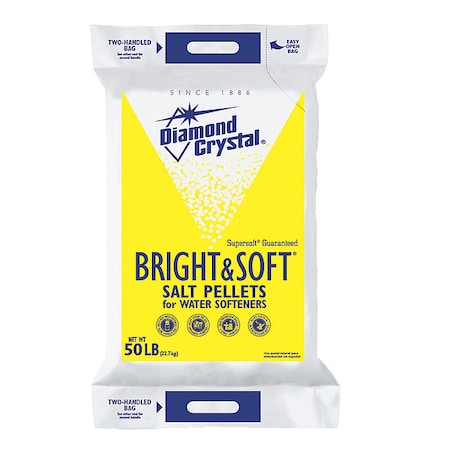 Diamond Crystal 6141550 - Water Softener Salt, 50 lb Bag, Pellets