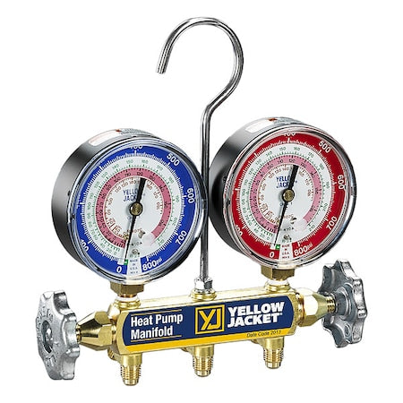 Yellow Jacket 42041 - Manifold Gauge Set, 3 1/8 in Gauge
