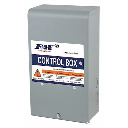 Flint & Walling 022876 - Motor/Pump Control Box,1 Phase,230 V,1.6 A