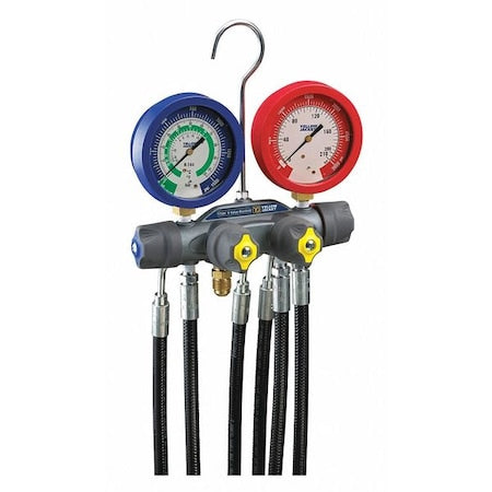 Yellow Jacket 45925 - Manifold Gauge Set,6 ft L,3 1/8 in Gauge