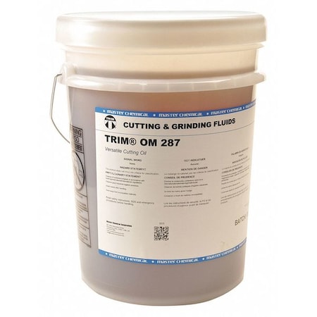 Trim OM287-5G - Cutting Oil, OM 287, Straight Oil, 5 gal, Pail, Clear Brown